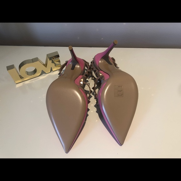 Valentino Garavani Pink Rockstud Strap Pump 100mm - Picture 3 of 3